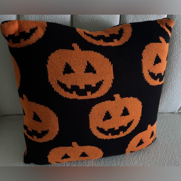 At Home Other - 2 knit pumpkin throw pillows